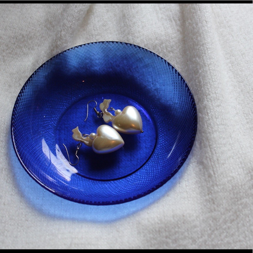 Cobalt Blue Arcoroc France Glass Accent Dish